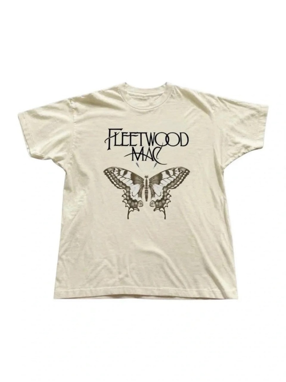 Cream Fleetwood Mac Butterfly Graphic Tee